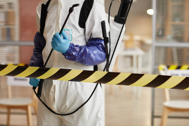 Professional Biohazard technician working in Evansville, AR